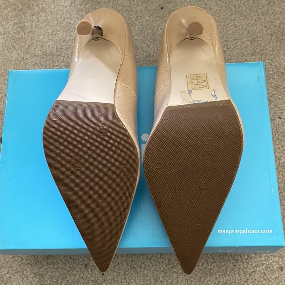 Spring beige high heels - Picture 2 of 4